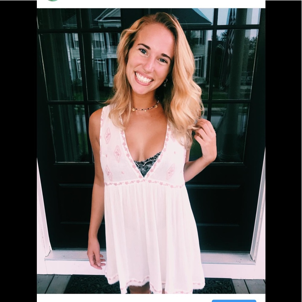 Free people white mini dress